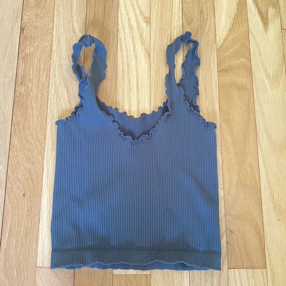 Ribbed Top with Ruffles - Picture 2 of 2
